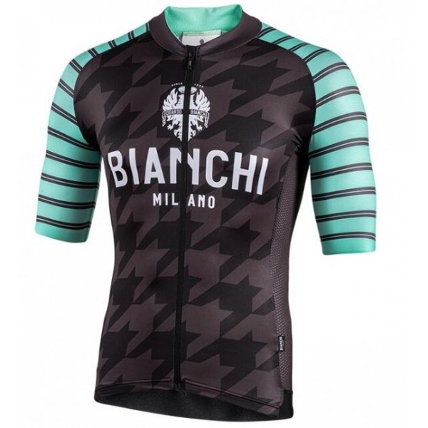 Wielerkleding Profteams 2020 BIANCHI MILANO Flumini Wielershirt Met Korte Mouwen Zwart/Groen