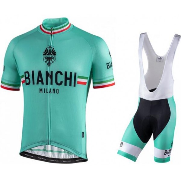 Wielerkleding Profteams 2020 BIANCHI MILANO Isalle Wielershirt Met Korte Mouwen+Pelau Koersbroek Korte Groen