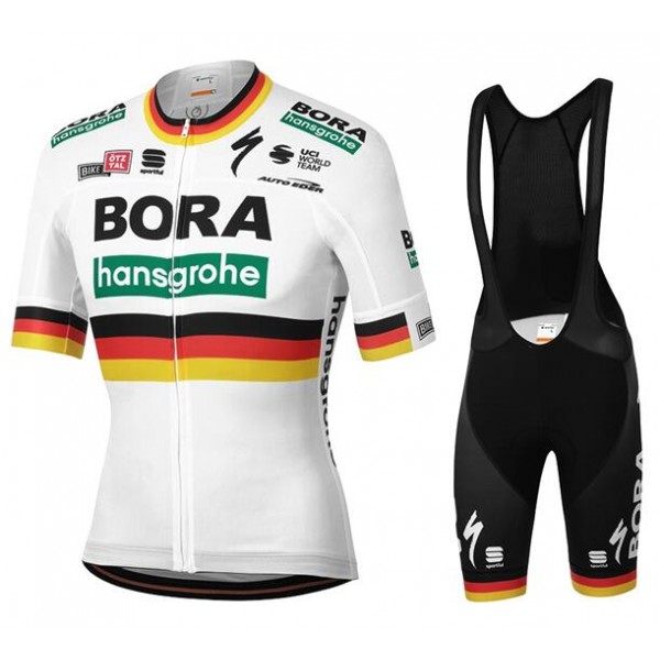 Wielerkleding Profteams 2020 BORA-Hansgrohe Deutscher Meister Fietskleding Set Fietsshirt Met Korte Mouwen+Koersbroek Korte