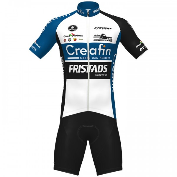 Wielerkleding Profteams 2020 Creafin Fristads Fietskleding Set Wielershirt Korte Mouwen+Fietsbroek Korte Geel