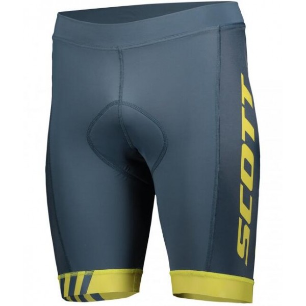 Wielerkleding Profteams 2020 SCOTT RC TEAM++ Fietsbroek Kortegiallo/Blauw