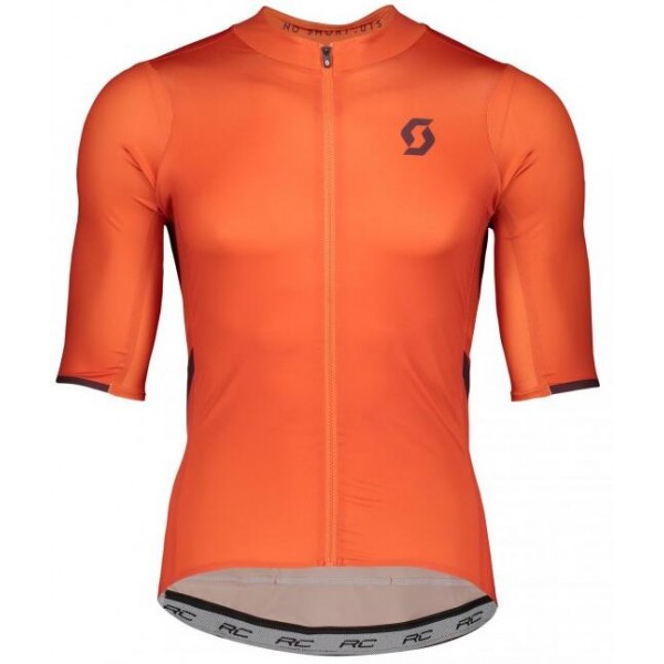 Wielerkleding Profteams 2020 SCOTT RC Premium Wielershirt Met Korte Mouwen Orange Fluo