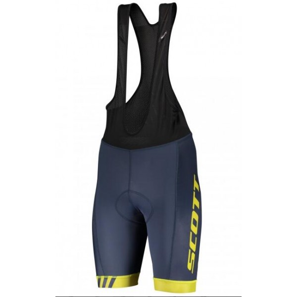 Wielerkleding Profteams 2020 SCOTT RC TEAM++ Koersbroek Korte Giallo/Blauw