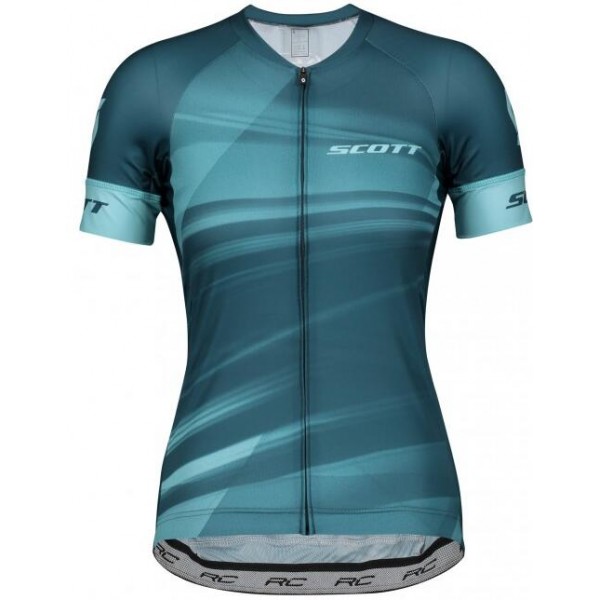 Wielerkleding Profteams 2020 Dames SCOTT RC Pro Wielershirt Met Korte Mouwen Blauw