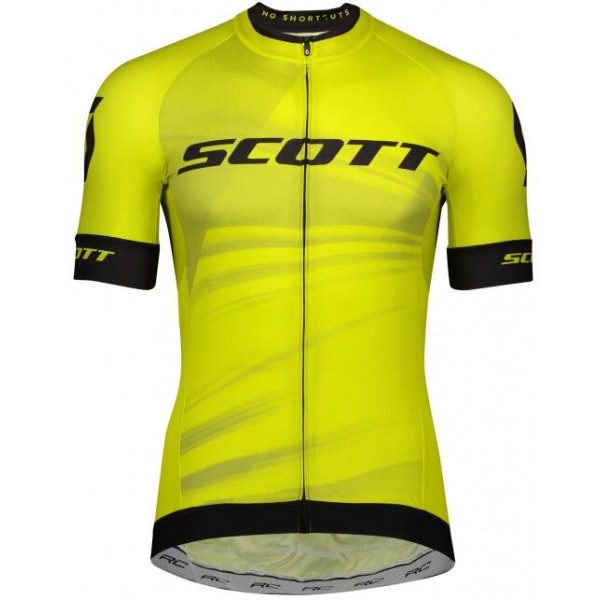 Wielerkleding Profteams 2020 SCOTT RC Pro Wielershirt Met Korte Mouwen Giallo