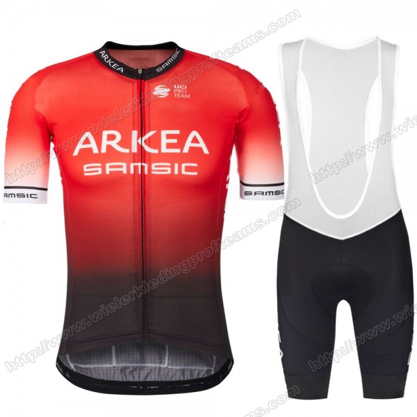 Arkea Samsic 2021 Fietskleding Set Fietsshirt Met Korte Mouwen+Korte Koersbroek Bib JYCRS