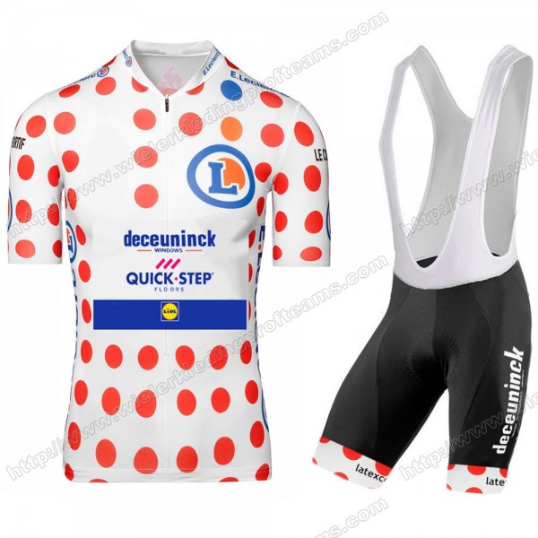 Deceuninck Quick Step 2020 Tour De France Fietskleding Set Fietsshirt Met Korte Mouwen+Korte Koersbroek Bib XYOZG