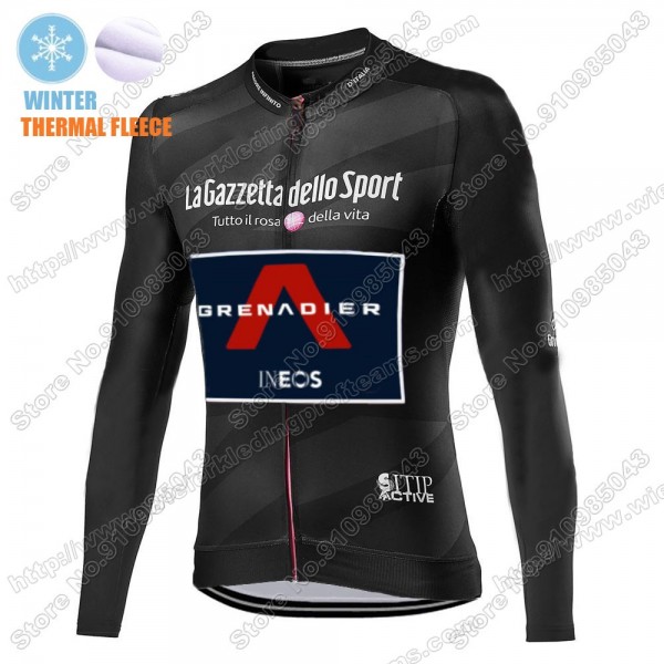 Winter Thermal Fleece Men Giro D'italia INEOS Grenadier 2021 Wielershirts Lange Mouwen URLIA