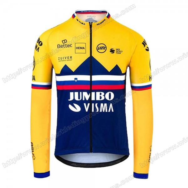 Jumbo Visma 2020 SLOVAKIAN Wielershirts Lange Mouw RPTVJ