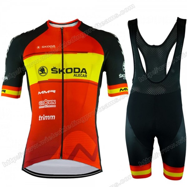 MMR Spain 2020 Fietskleding Set Fietsshirt Met Korte Mouwen+Korte Koersbroek Bib NRZHF