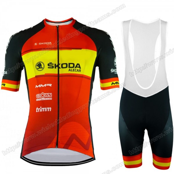 MMR Spain 2020 Fietskleding Set Fietsshirt Met Korte Mouwen+Korte Koersbroek Bib MRCPX