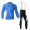 Fox 2014 Wielerkleding Set Wielershirt Lange Mouwen+Lange Fietsbroeken Bib Blauw Zwart