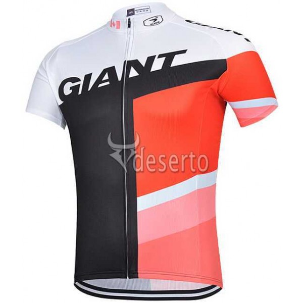 2015 Giant Wielershirt Met Korte Mouwen Zwart Rood