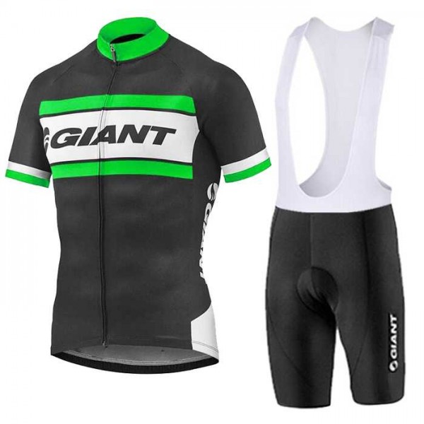 2016-2017 Giant Fietskleding Set Fietsshirt Met Korte Mouwen+Korte Koersbroek Groen