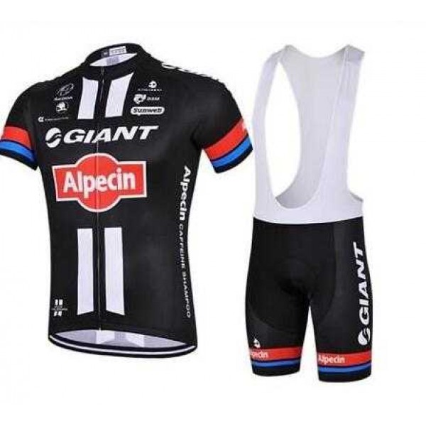 2015 Giant Fietskleding Set Fietsshirt Met Korte Mouwen+Korte Koersbroek Zwart