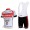 Giant Sram Pro Team Fietskleding Set Fietsshirt Met Korte Mouwen+Korte Koersbroek Rood Wit