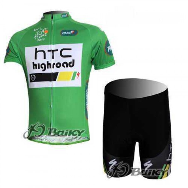 HTC-Highroad Pro Team Fietskleding Wielershirts Korte+Korte Fietsbroeken Groen