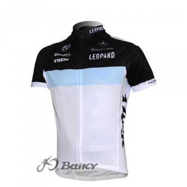 Leopard Trek Pro Team Wielershirt Met Korte Mouwen Zwart Blauw Wit