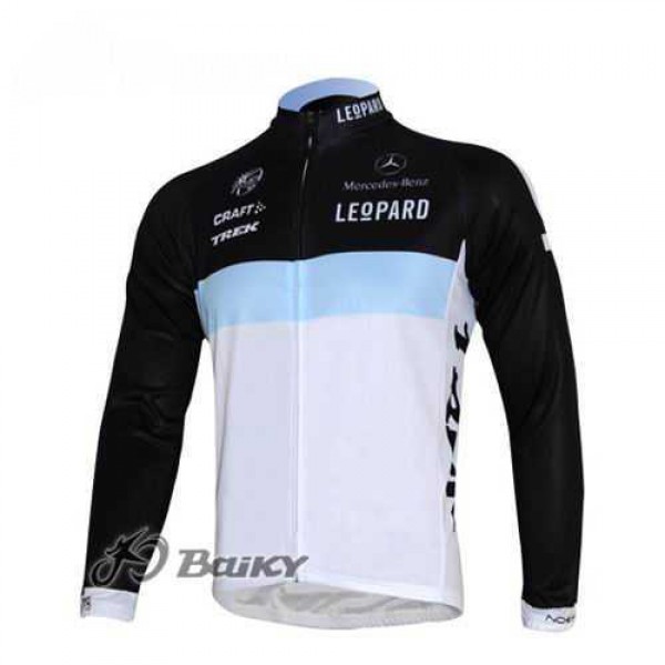 Leopard Trek Pro Team Wielershirts Lange Mouwen Wit Zwart