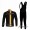 Livestrong Fietskleding Wielershirts Lange Mouw+Lange Fietsbroeken Bib Zwart Geel