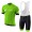 2018 Cube Groen Fietskleding Set Fietsshirt Korte Mouwen+Koersbroek Kort Bib