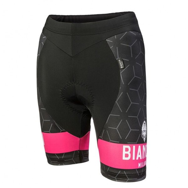 Bianchi Milano Nevola Black Pink Dames Korte Fietsbroeken