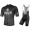 Bianchi Milano Black Fietskleding Set Wielershirt Korte Mouwen+Korte Fietsbroeken Bib