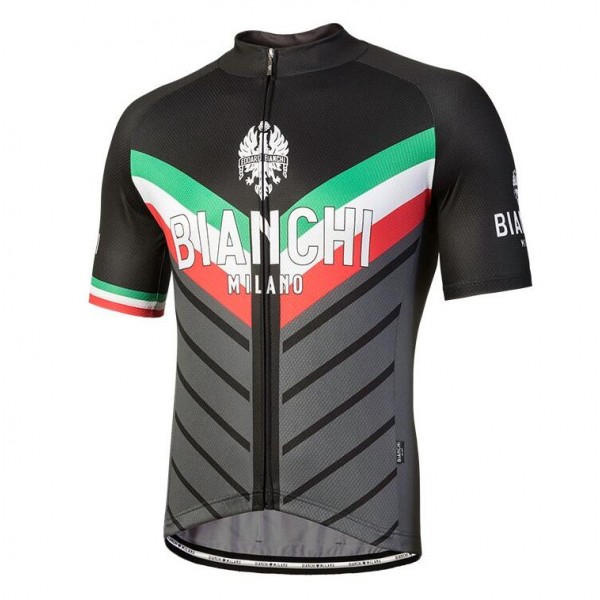 Bianchi Milano Tiera Black Wielershirt Korte Mouwen