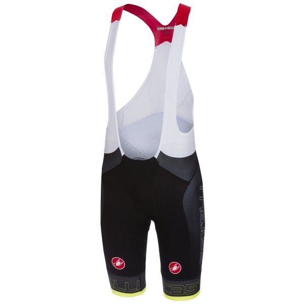 Castelli Free Aero Race Team Version Geel Fluo Korte Fietsbroeken Bib