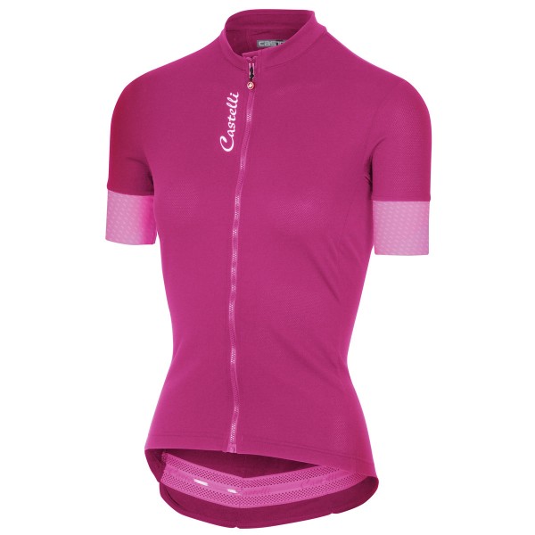 Castelli Anima 2-Pink Dames Wielershirt Korte Mouw