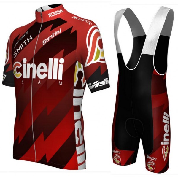 Cinelli Chrome 2018 Fietskleding Set Wielershirt Korte Mouw+Korte Fietsbroeken Bib