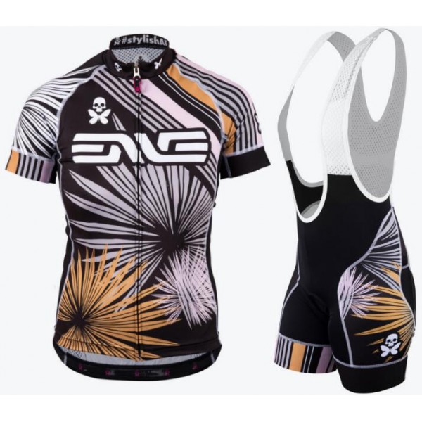 ENVE BETTY DESIGN Dame Fietskleding Set Wielershirt Korte Mouw+Korte Fietsbroeken Bib