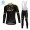 Mitchelton Scott 2018 Winter Fietskleding Wielershirt Lange Mouw+Lange Fietsbroeken Bib