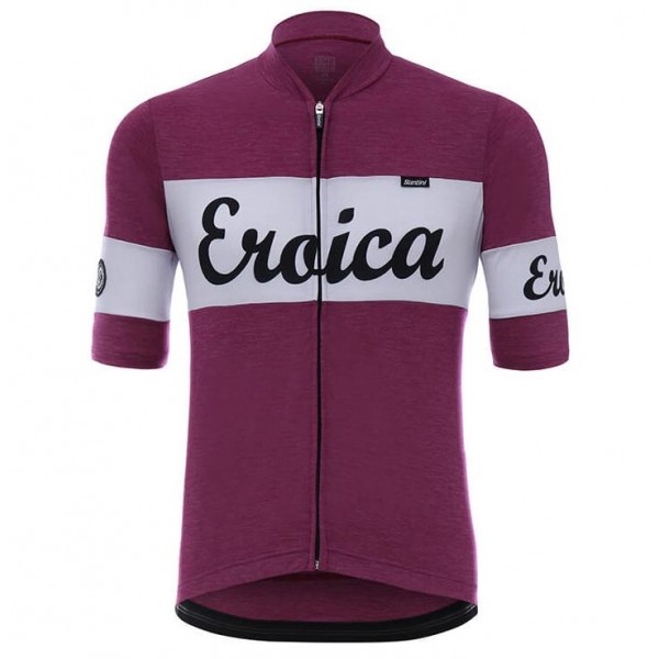 Santini Eroica Vino Wielershirt Korte Mouw