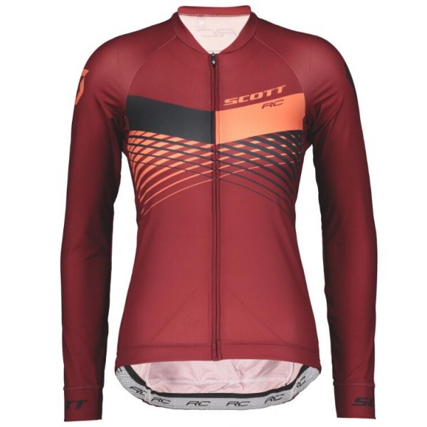 Scott RC PRO Dames Wielershirt Lange Mouw Merlot Red/Camellia Pink