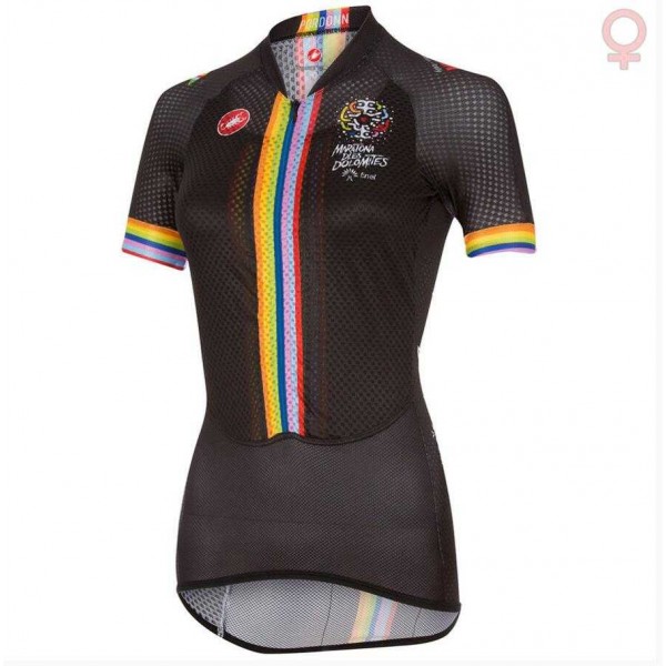 2015 Maratona Dles Dolomites Wielershirt Met Korte Mouwen Dame