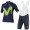 2017 Movistar Fietskleding Set Fietsshirt Met Korte Mouwen+Korte Koersbroek