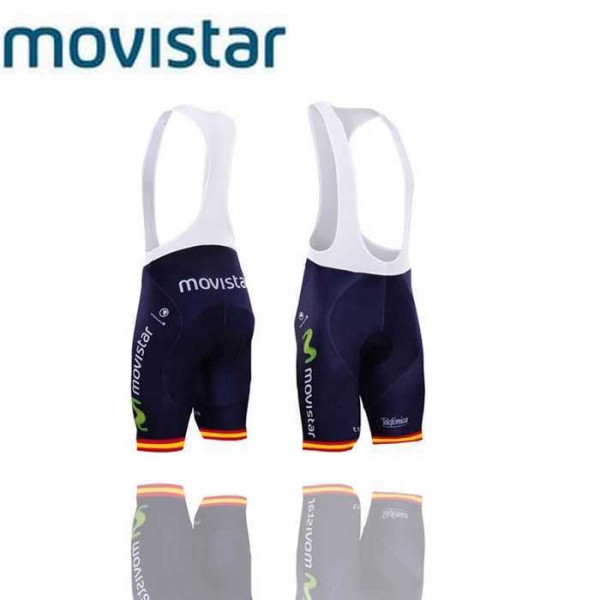 2016 Movistar Wielershirt Korte Fietsbroeken Bib