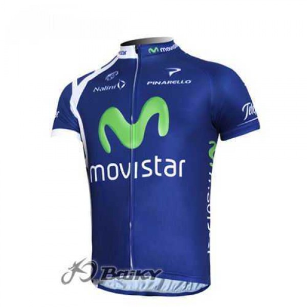 Movistar Teams Wielershirt Met Korte Mouwen Blauw