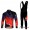 Nalini Pro Team Fietskleding Set Wielershirts Lange Mouw+Lange Fietsbroeken Bib Rood Zwart