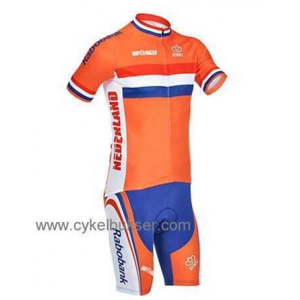 Nazionale Olandese Teams Wielerkleding Set Set Wielershirts Korte Mouw+Fietsbroek