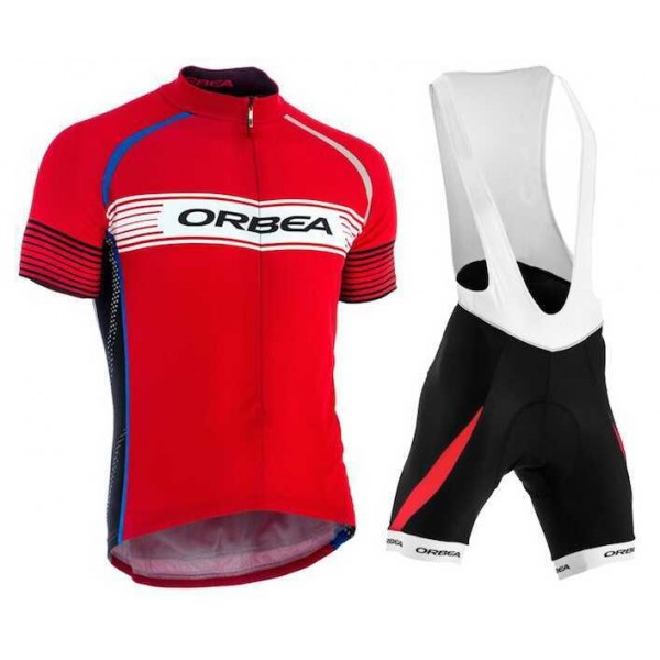 2015 Orbea Rood Fietskleding Set Fietsshirt Met Korte Mouwen+Korte Koersbroek