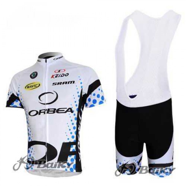 Orbea Pro Team Fietskleding Set Fietsshirt Met Korte Mouwen+Korte Koersbroek Wit