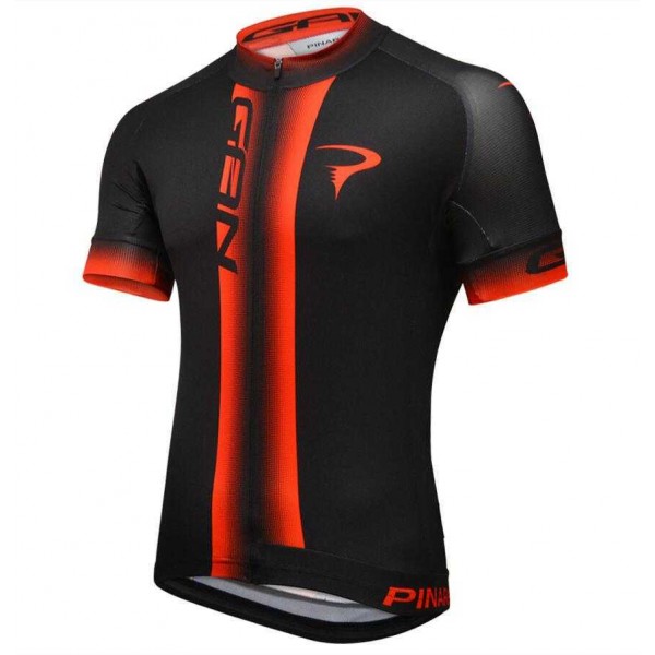 2016 Pinarello Wielershirt Korte Mouw Zwart Rood