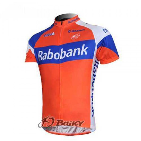 Rabobank Pro Team Wielershirt Met Korte Mouwen Oranje Blauw