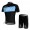 SKY Pro Team Wielerkleding Set Wielershirts Korte+Korte Fietsbroeken Zwart Blauw