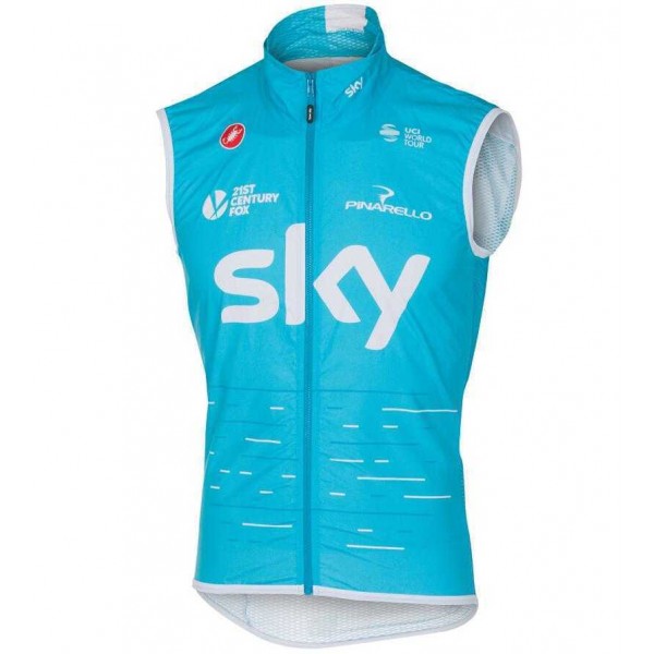 2017 Sky Fietskleding Wielershirt Zonder Mouwen Blauw