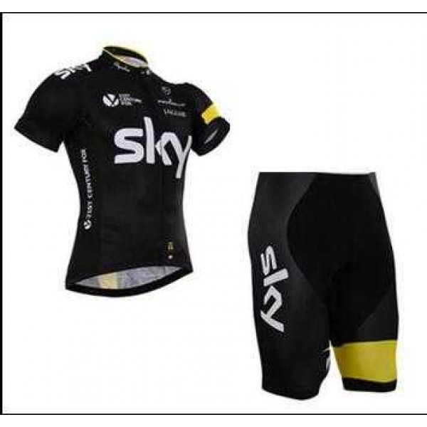 2015 Sky Fietskleding Wielershirt Korte Mouw+Fietsbroeken