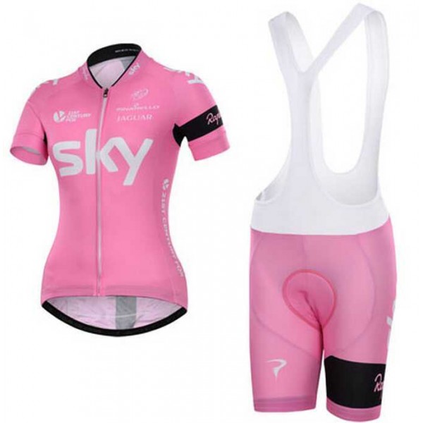 2015 Sky Dames Fietskleding Set Fietsshirt Met Korte Mouwen+Korte Koersbroek