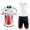 2016 SKY British Fietskleding Set Fietsshirt Met Korte Mouwen+Korte Koersbroek Rood Wit Zwart